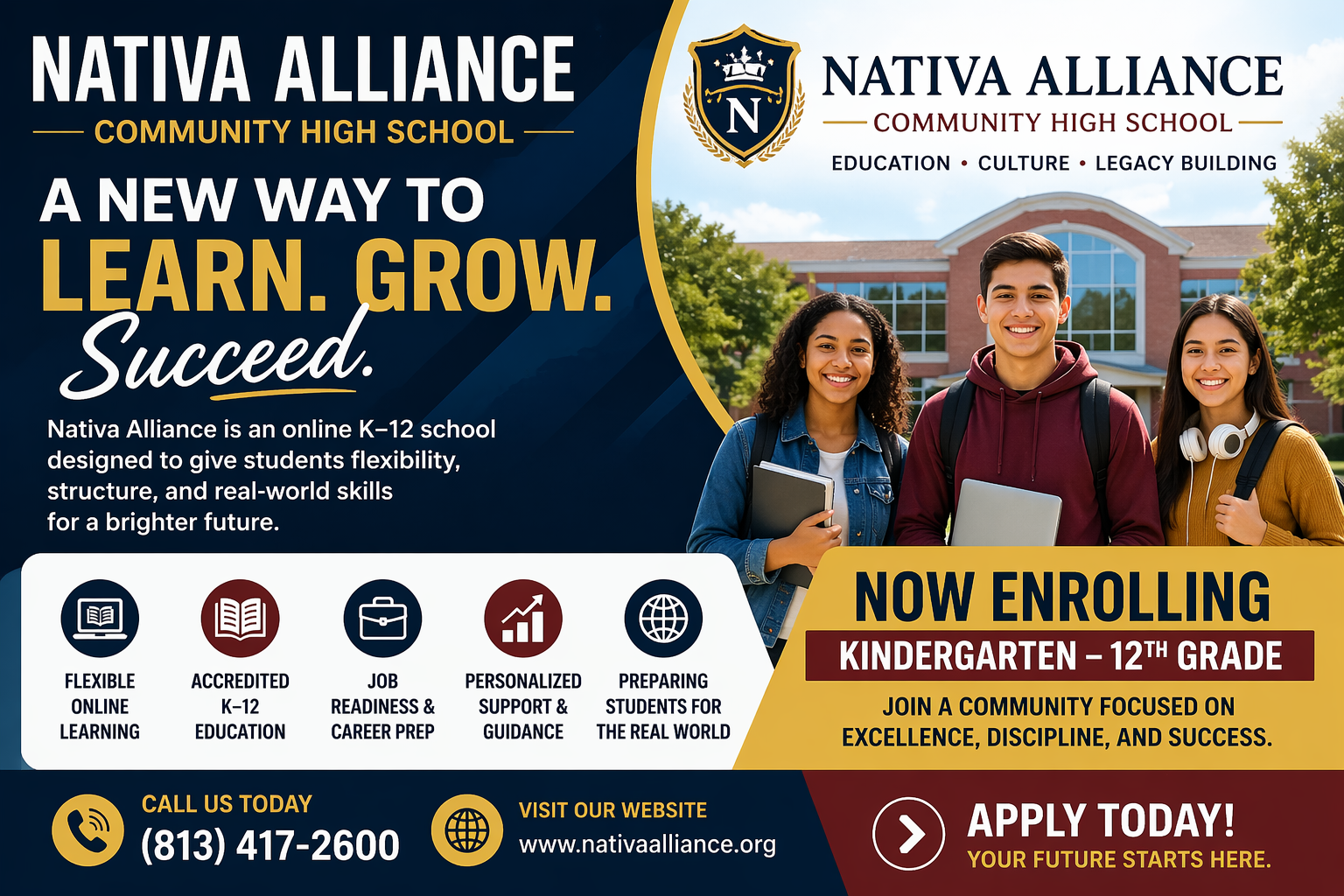 Now Enrolling Students K–12